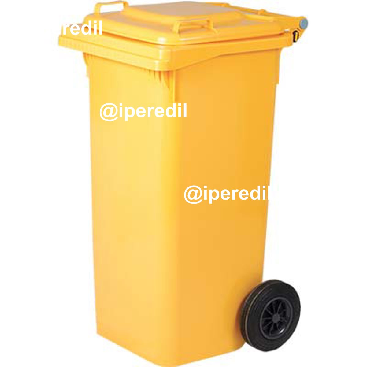 BIDONE IMMONDIZIA GREEN 240 + RUOTE ICS GIALLO LT 240 CM 72X58 H.CM 106
