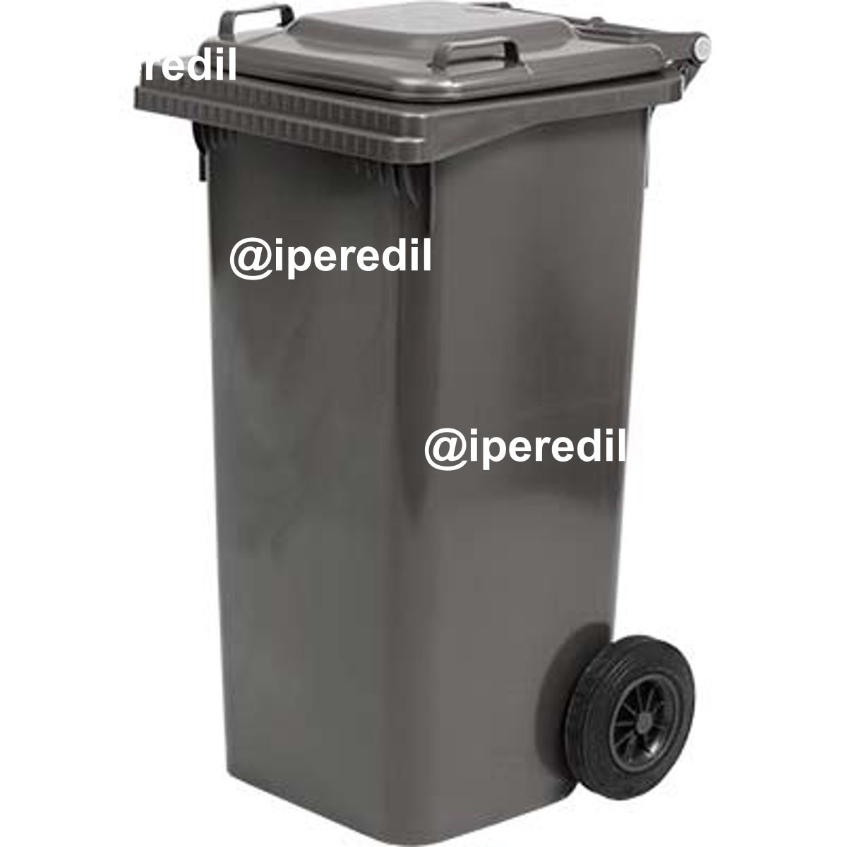 BIDONE IMMONDIZIA GREEN 240 + RUOTE ICS GRIGIO LT 240 CM 72X58 H.CM 106
