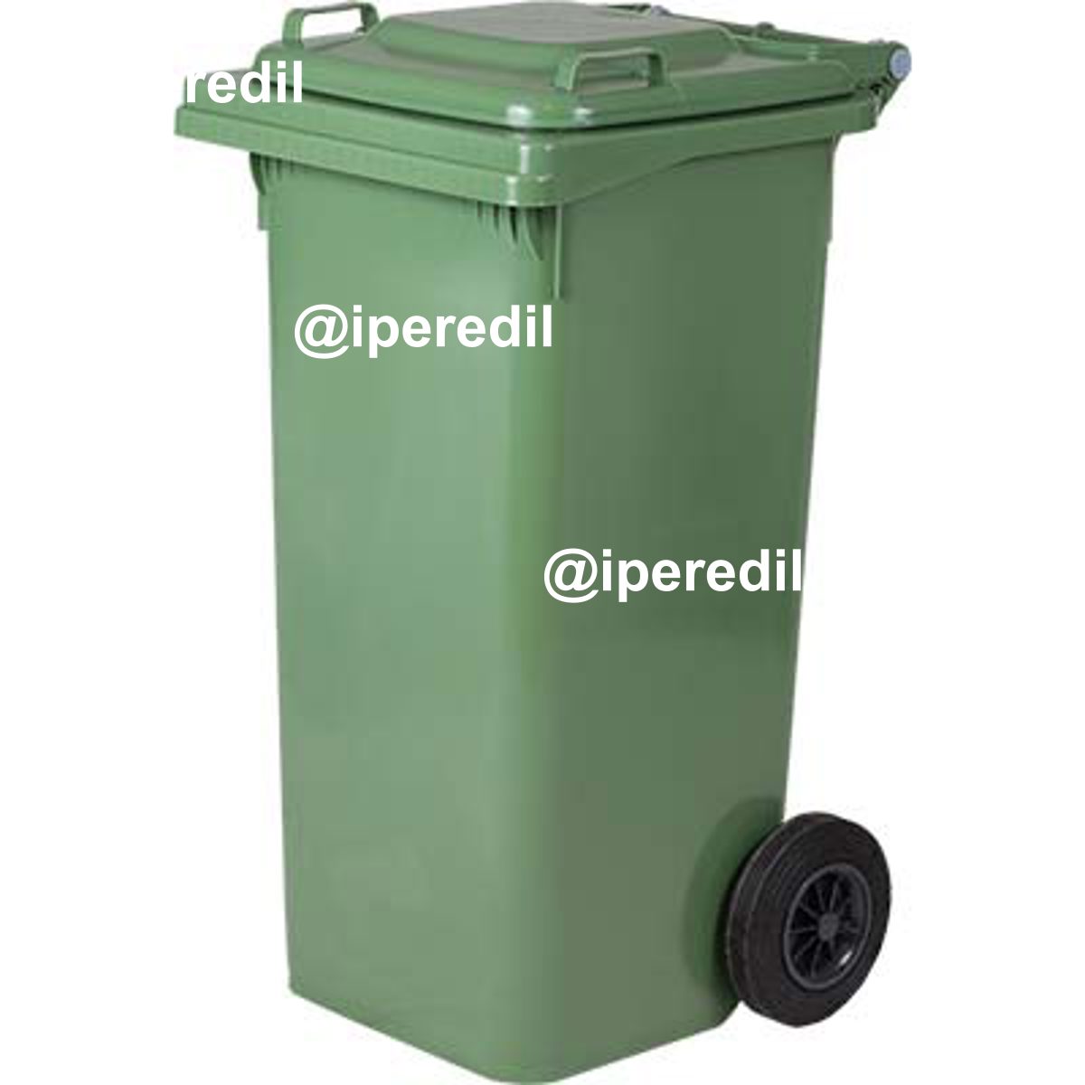 BIDONE IMMONDIZIA GREEN 240 + RUOTE ICS VERDE LT 240 CM 72X58 H.CM 106