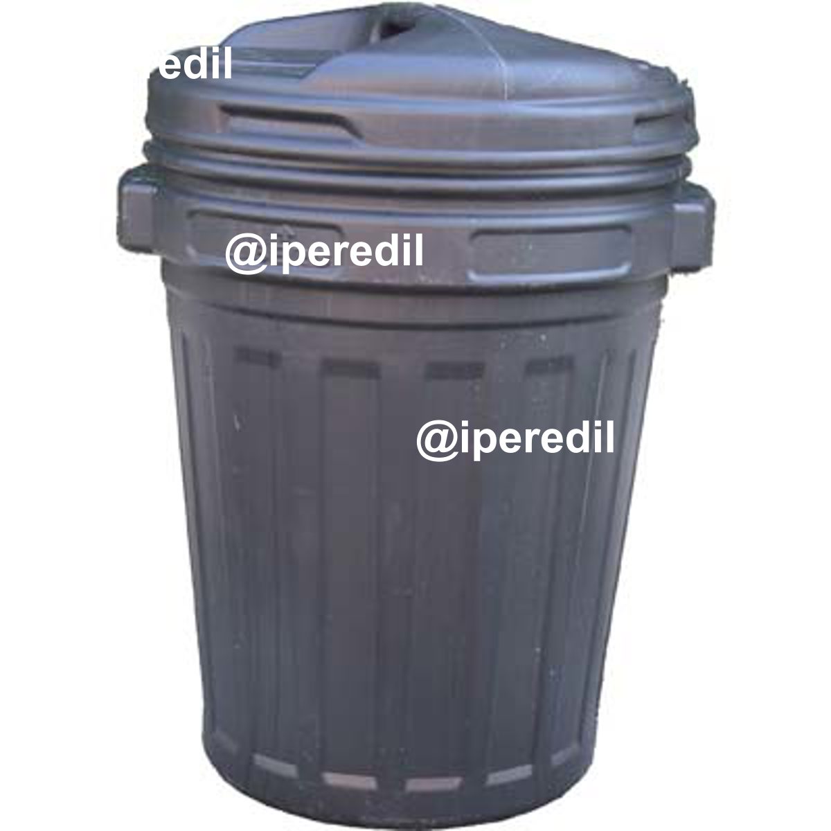 BIDONE IMMONDIZIA + COPERCHIO A VITE NERO LT 70 CM 45 H.CM 62