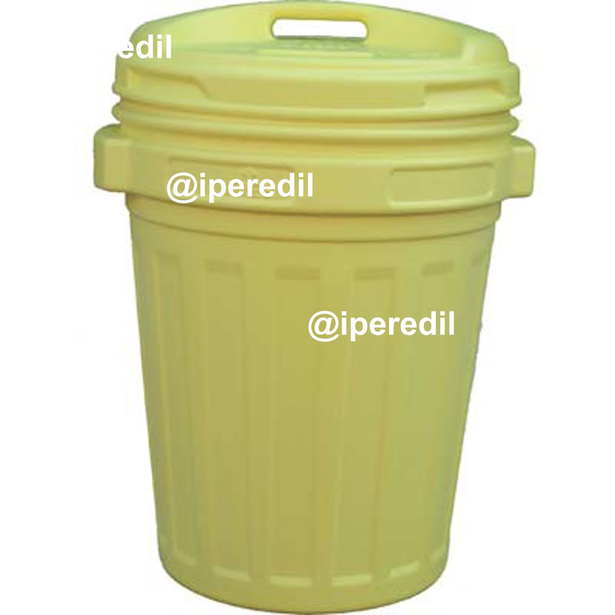 BIDONE IMMONDIZIA + COPERCHIO A VITE GIALLO LT 70 CM 45 H.CM 62