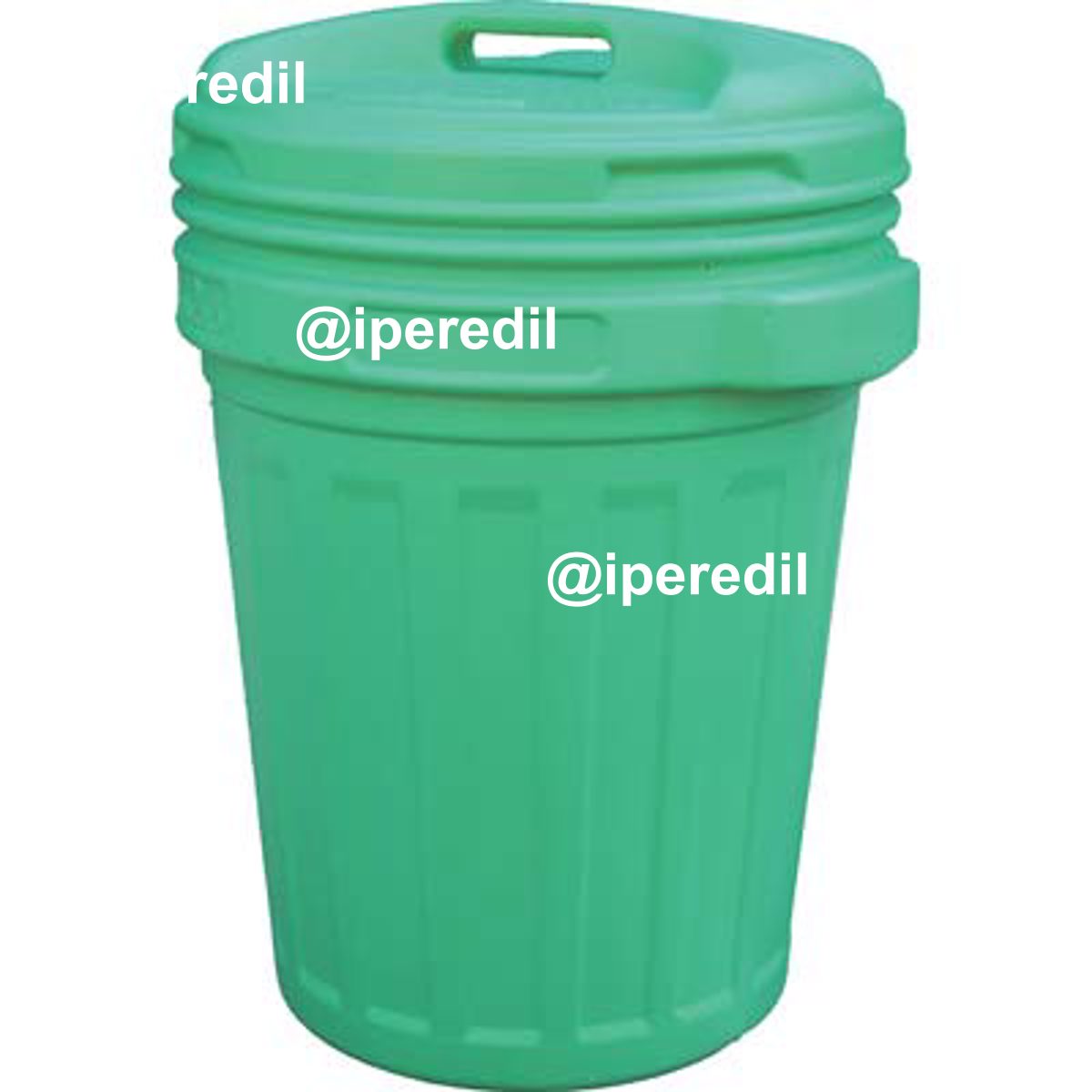 BIDONE IMMONDIZIA + COPERCHIO A VITE VERDE LT 70 CM 45 H.CM 62