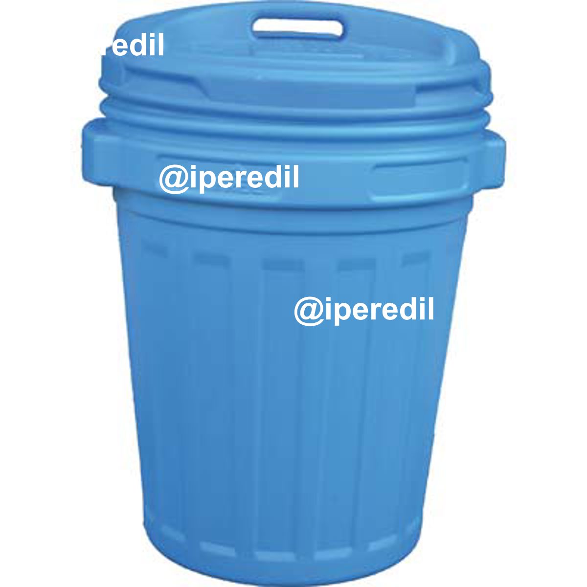 BIDONE IMMONDIZIA + COPERCHIO A VITE BLU LT 70 CM 45 H.CM 62