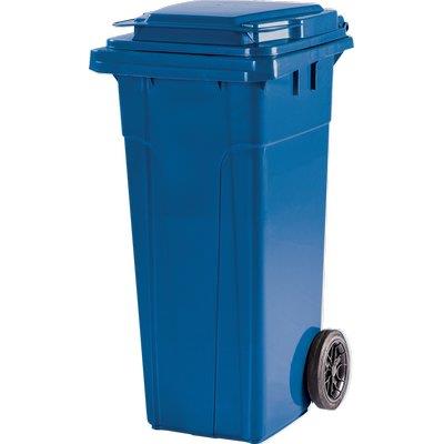 BIDONE IMMONDIZIA DOMUS 120 + RUOTE PE AZZURRO LT 120 CM 51X46 H.CM 100 + POLIECO