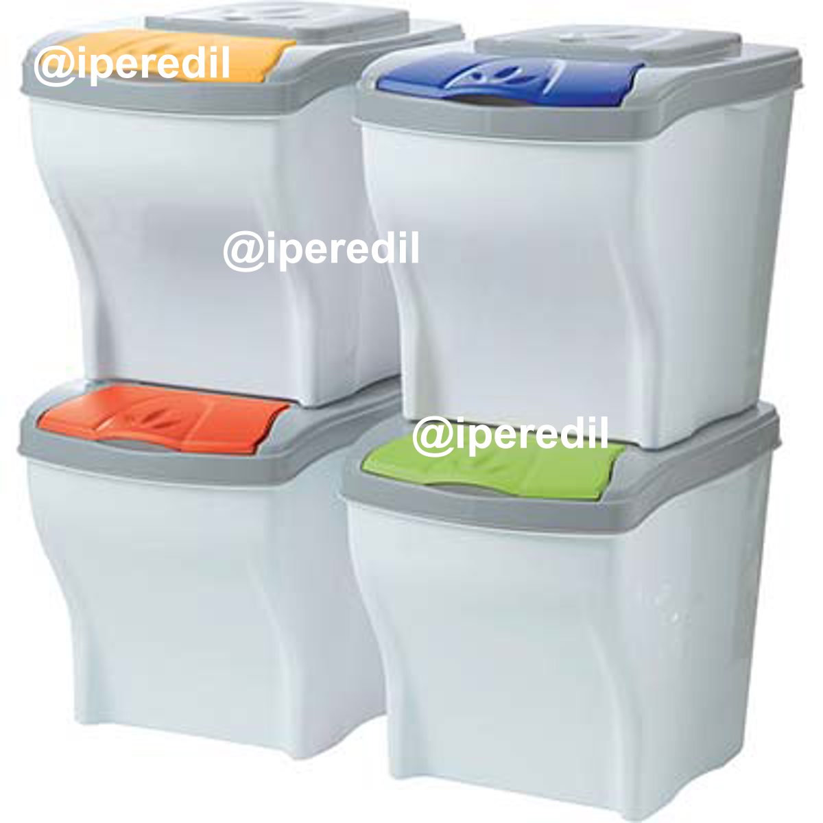 PATTUMIERA IMMONDIZIA POKER SET BAMA COLORI MIX LT 20 CM 40X28 H.CM 31 CF=PZ 4