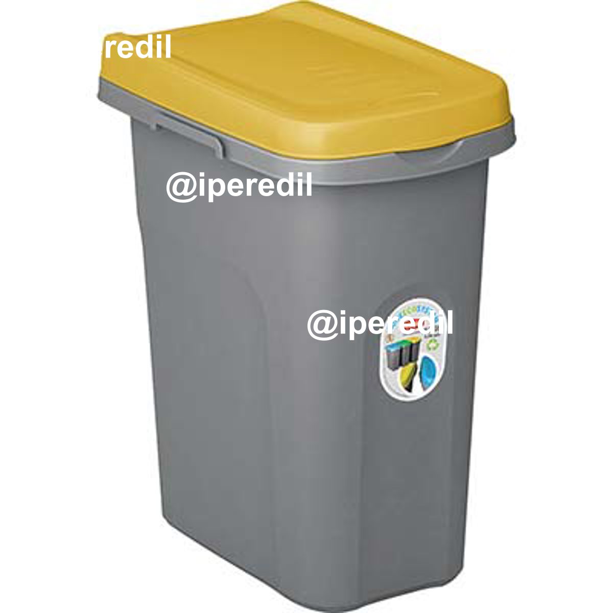 PATTUMIERA IMMONDIZIA ECO SYSTEM STEFANPLAST GIALLO LT 15 CM 33X22 H.CM 41