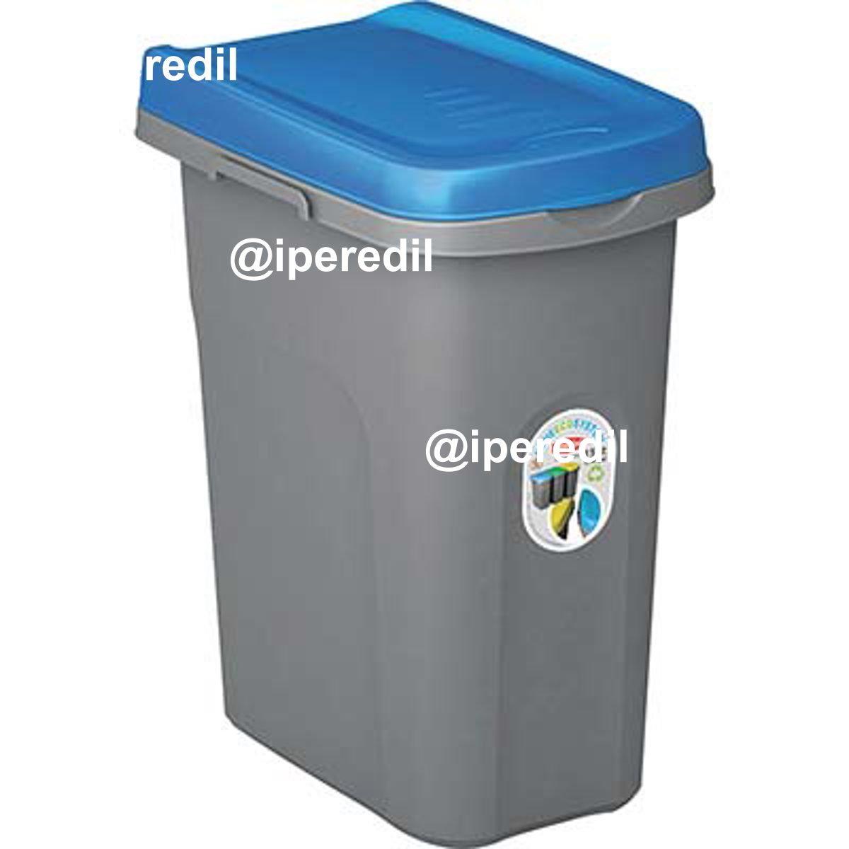 PATTUMIERA IMMONDIZIA ECO SYSTEM STEFANPLAST BLU LT 15 CM 33X22 H.CM 41