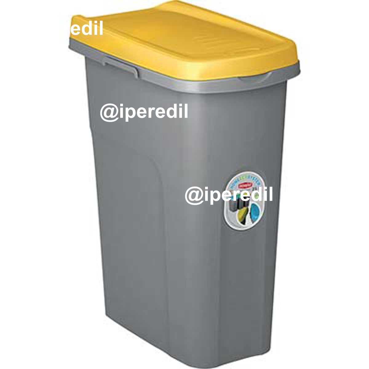 PATTUMIERA IMMONDIZIA ECO SYSTEM STEFANPLAST GIALLO LT 25 CM 39X24 H.CM 51