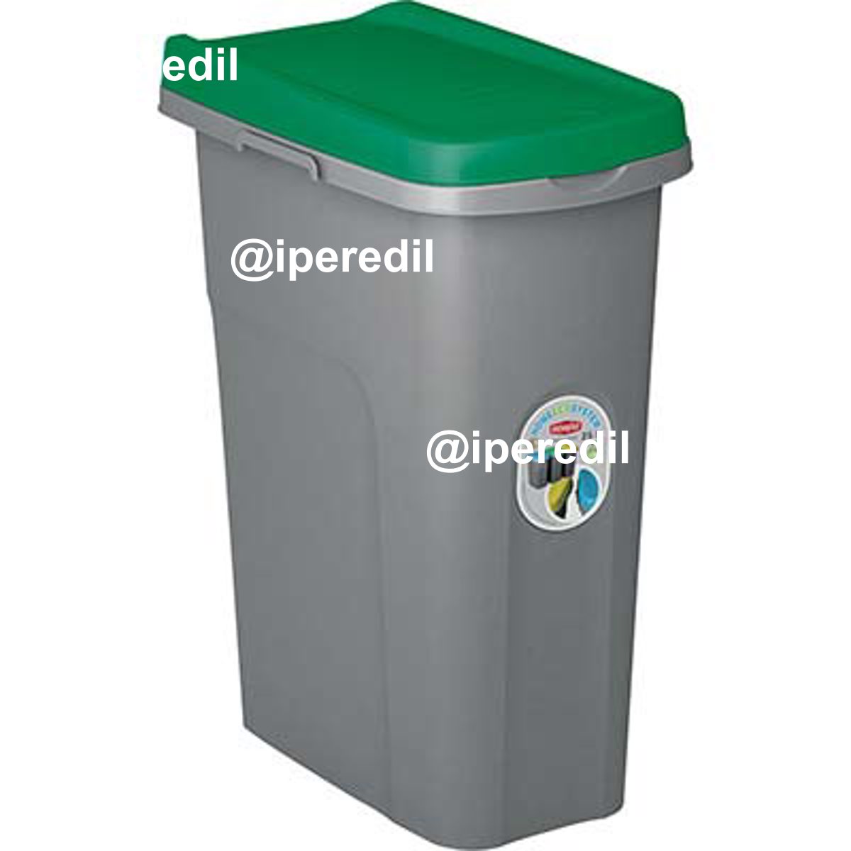 PATTUMIERA IMMONDIZIA ECO SYSTEM STEFANPLAST VERDE LT 25 CM 39X24 H.CM 51