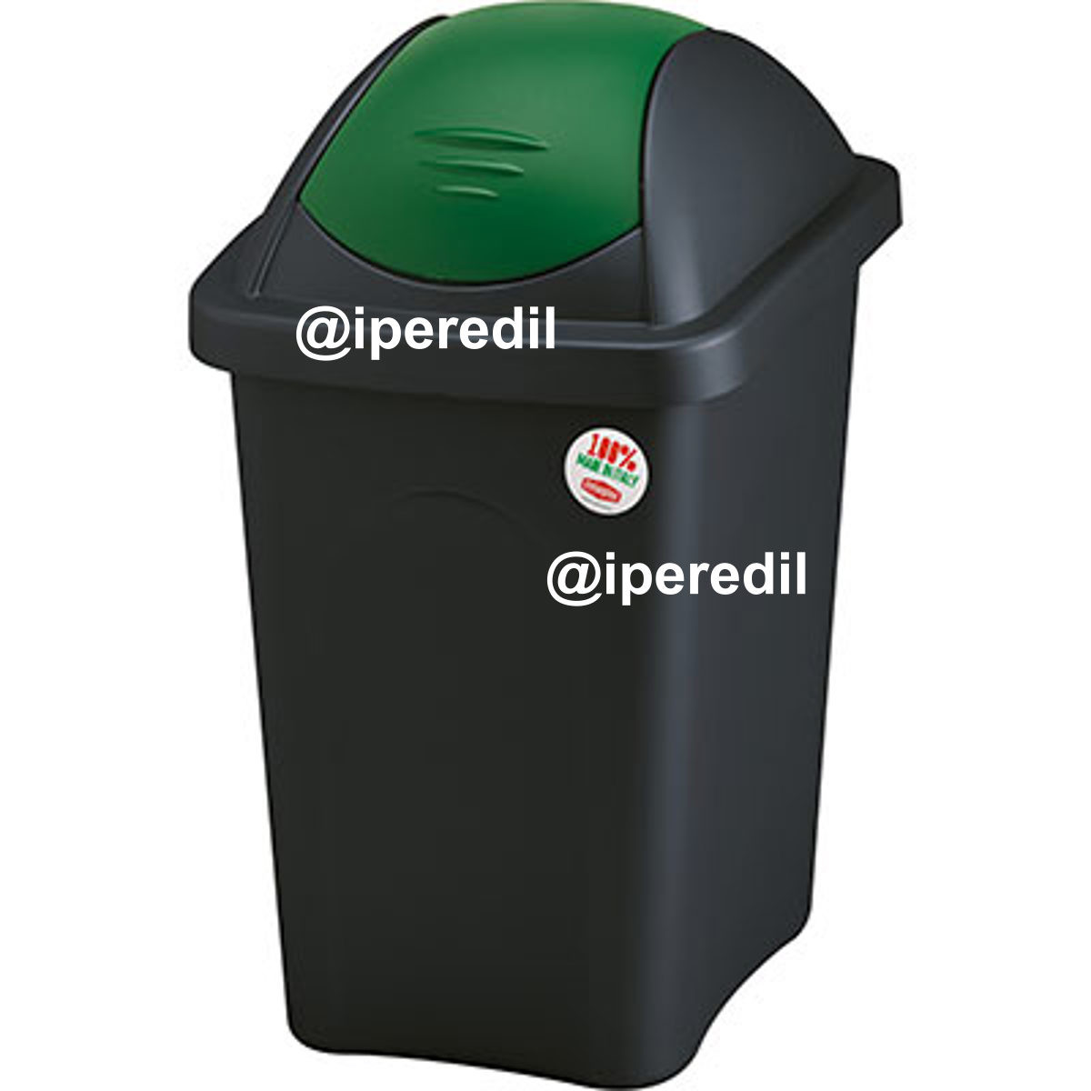BIDONE IMMONDIZIA MULTIPAT STEFANPLAST VERDE LT 60 CM 39X39 H.CM 68