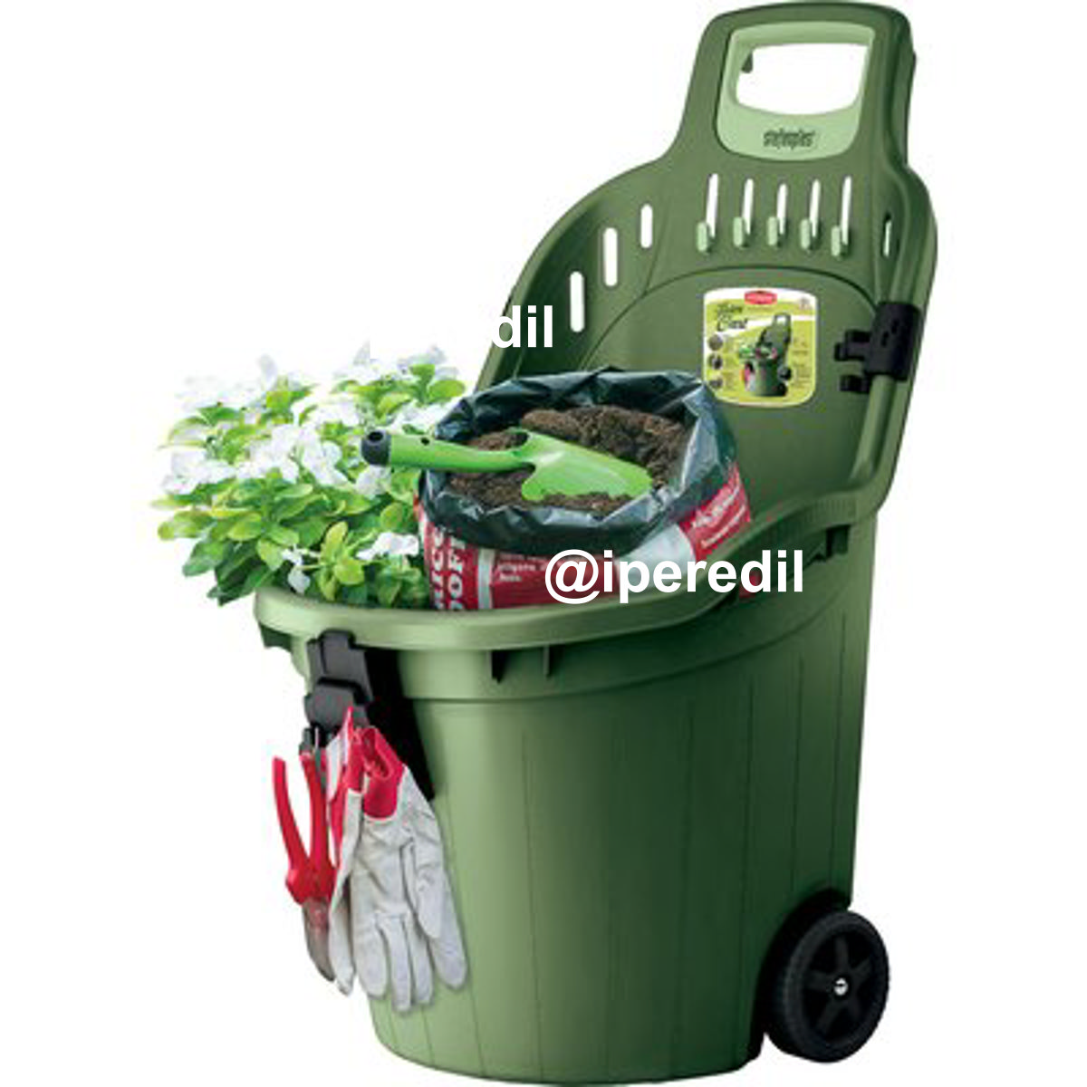 CARRIOLA MULTIUSO HELPY CART VERDE LT 50 CM 60X53 H.CM 88
