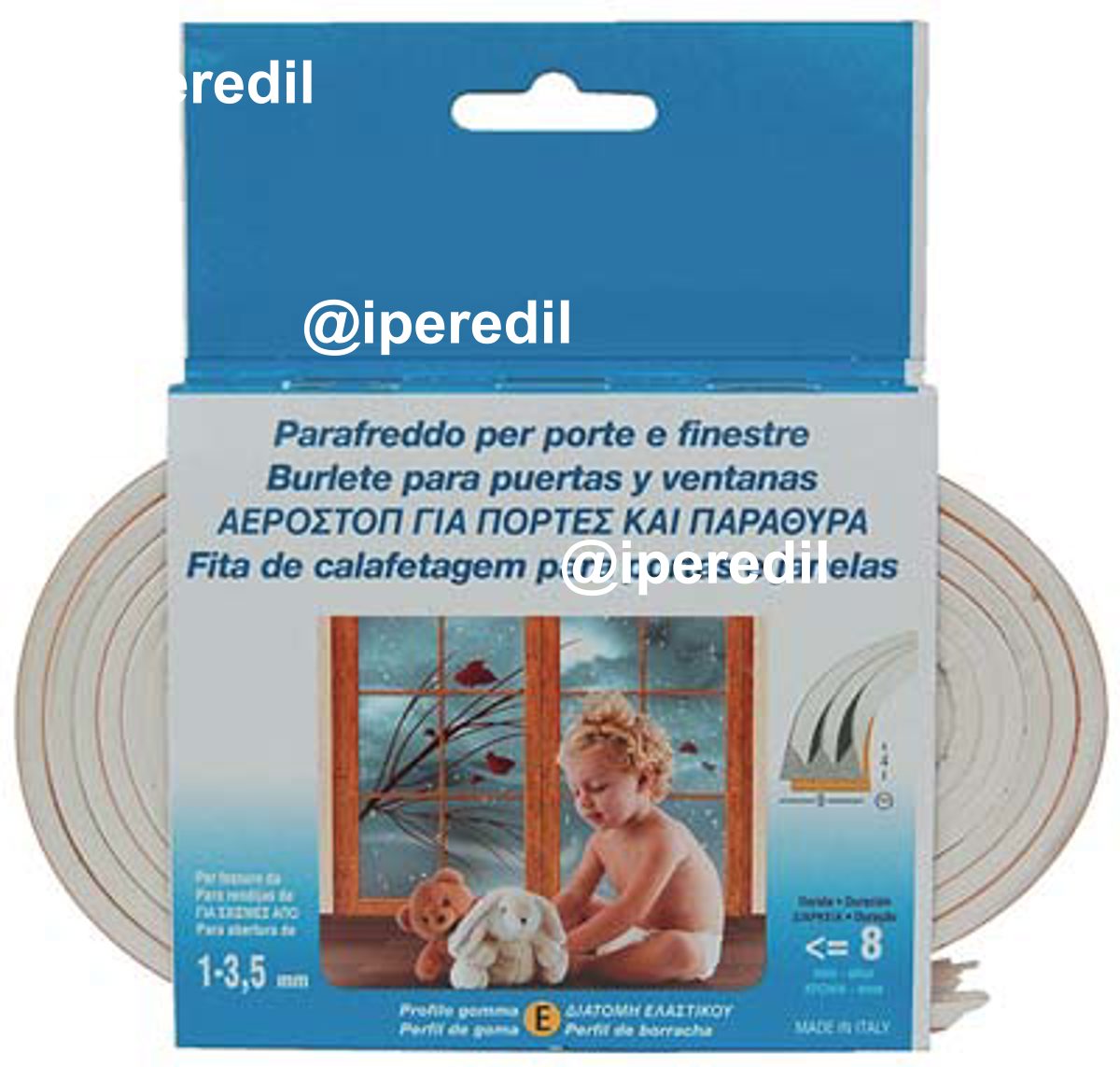 PARAFREDDO GEKO STRIP PROFILO E GOMMA EPDM ESPANSA BIANCO MT 6 - 02326058