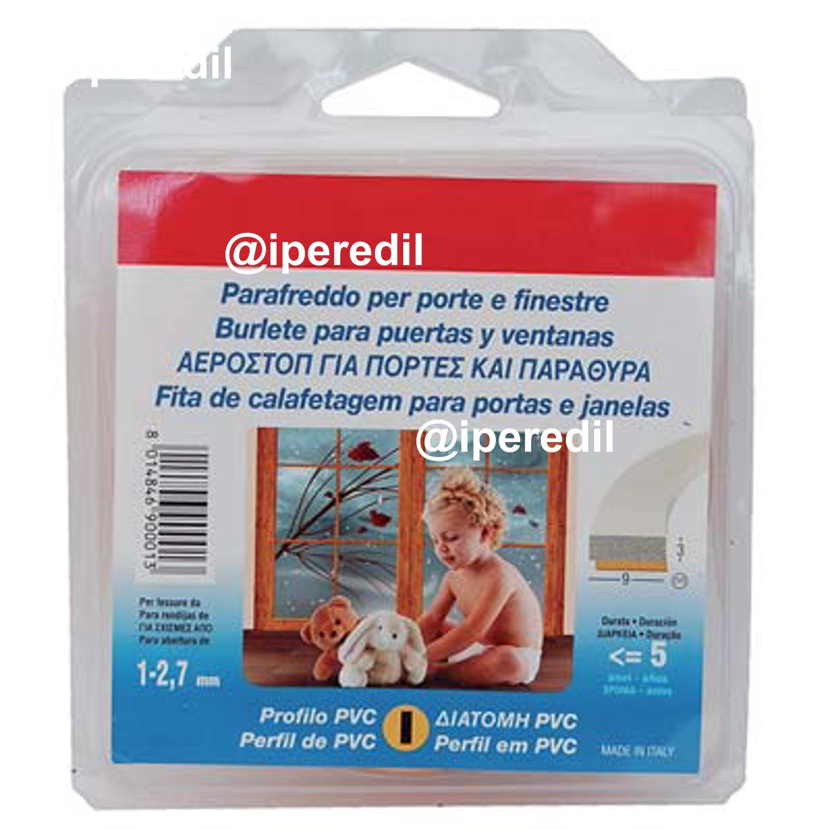 PARAFREDDO GEKO FLEX PROFILO I PVC ESPANSO BIANCO H.MM 9 MT 6 - 02326182
