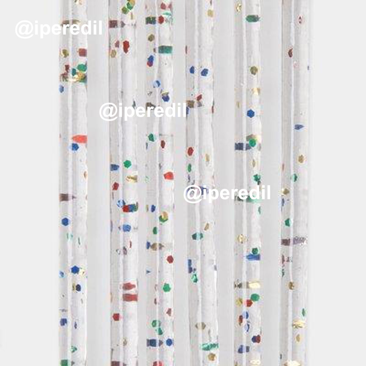 TENDINA PRONTA LUXOR 144 FILI PVC LISCIO MULTICOLOR GLITTERATO CM 120 H.CM 240