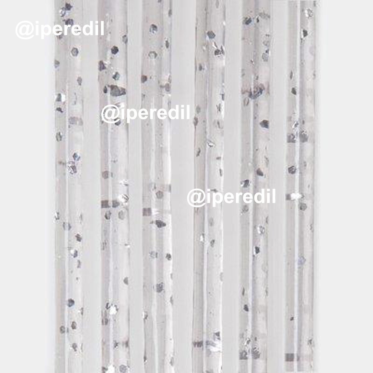TENDINA PRONTA LUXOR 144 FILI PVC LISCIO ARGENTO GLITTERATO CM 120 H.CM 240