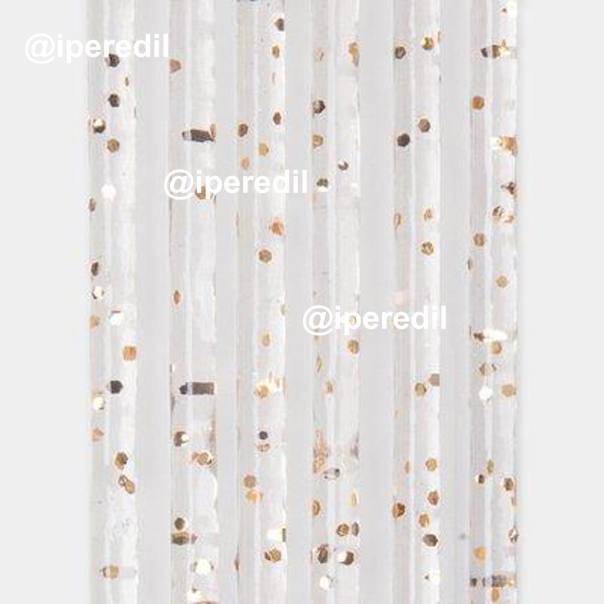 TENDINA PRONTA LUXOR 144 FILI PVC LISCIO ORO GLITTERATO CM 120 H.CM 240