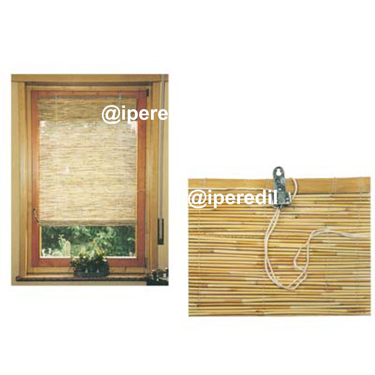TAPPARELLA CANNE BAMBOO DOMUS + CARRUCOLE CM 120 H.CM 260