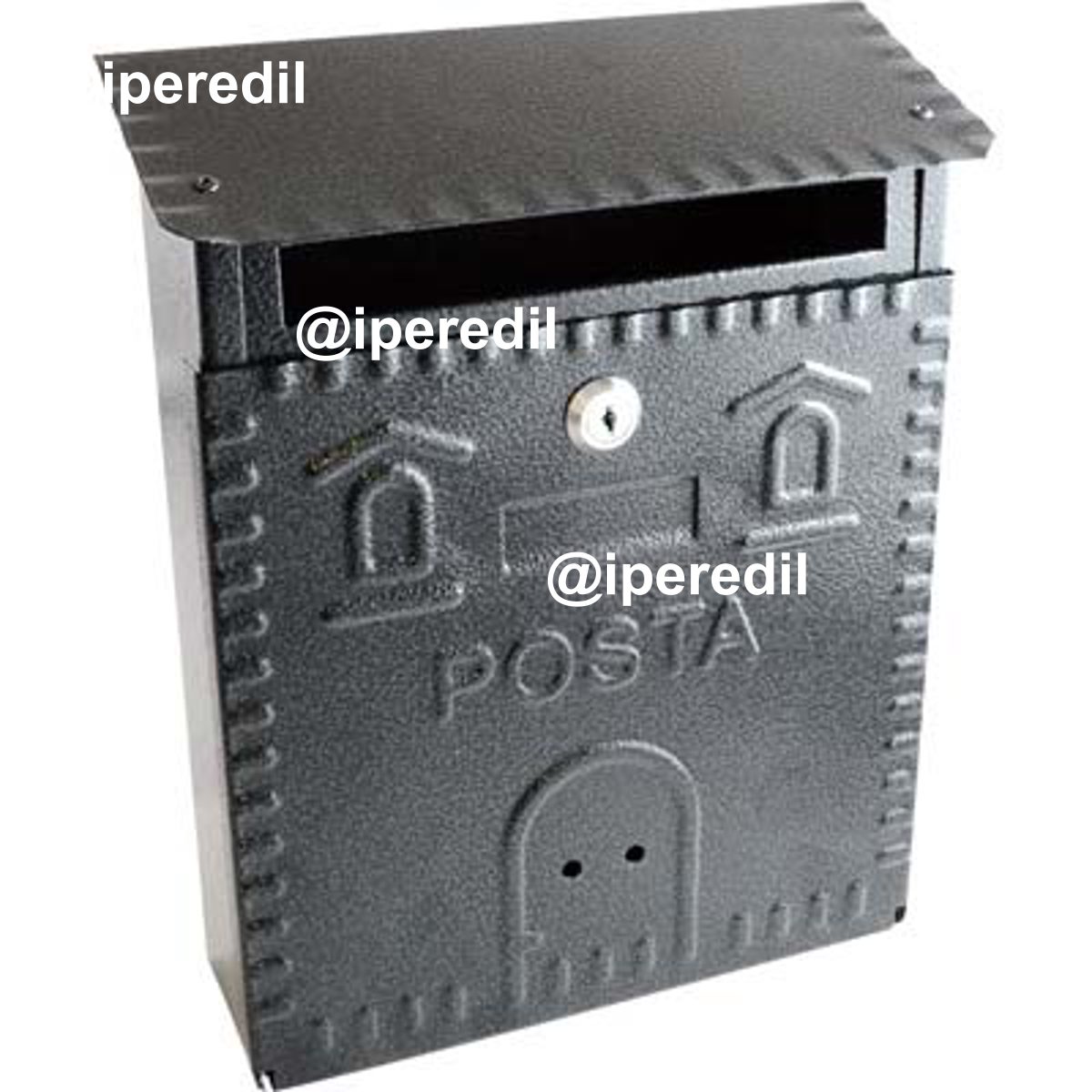 CASSETTA POSTA CASETTA 701 ACCIAIO VERN NERO/ARGENTO MM 230X90 H.MM 290