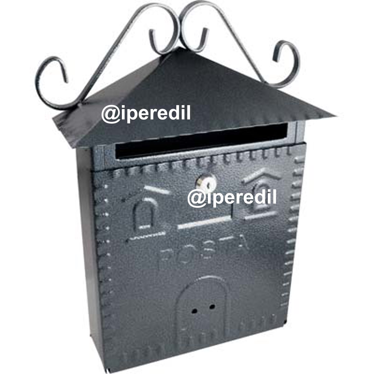 CASSETTA POSTA CASETTA 703 ACCIAIO VERN NERO/ARGENTO MM 300X100 H.MM 360