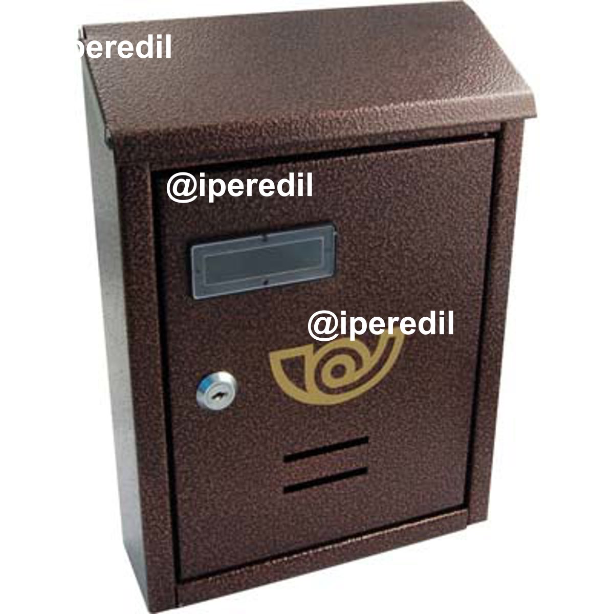 CASSETTA POSTA TRADIZIONE DELUXE ACCIAIO VERN NERO/RAME MM 210X70 H.MM 300