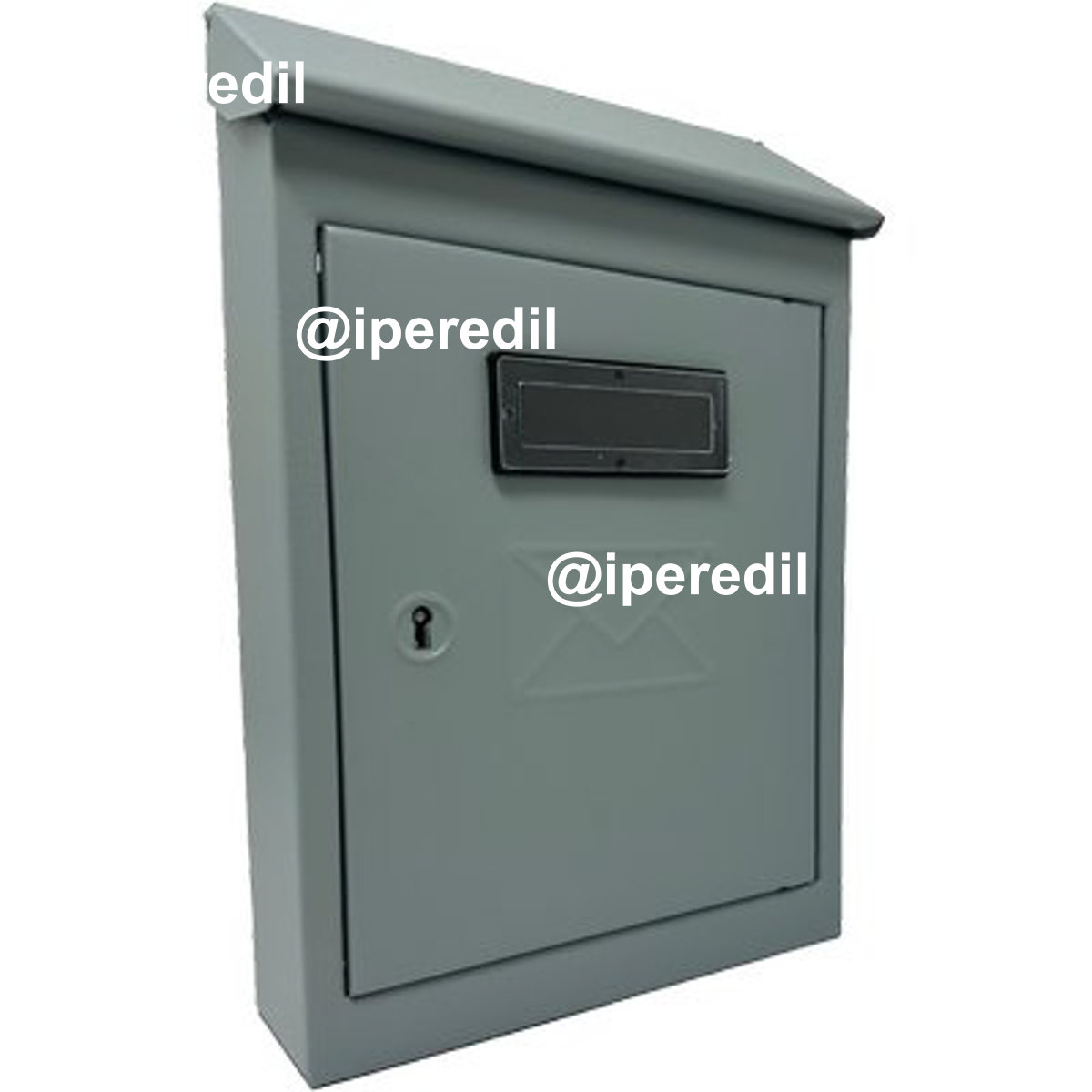CASSETTA POSTA TRADIZIONE EGIZIA MAXI ACCIAIO VERN GRIGIO MM 200X60 H.MM 300