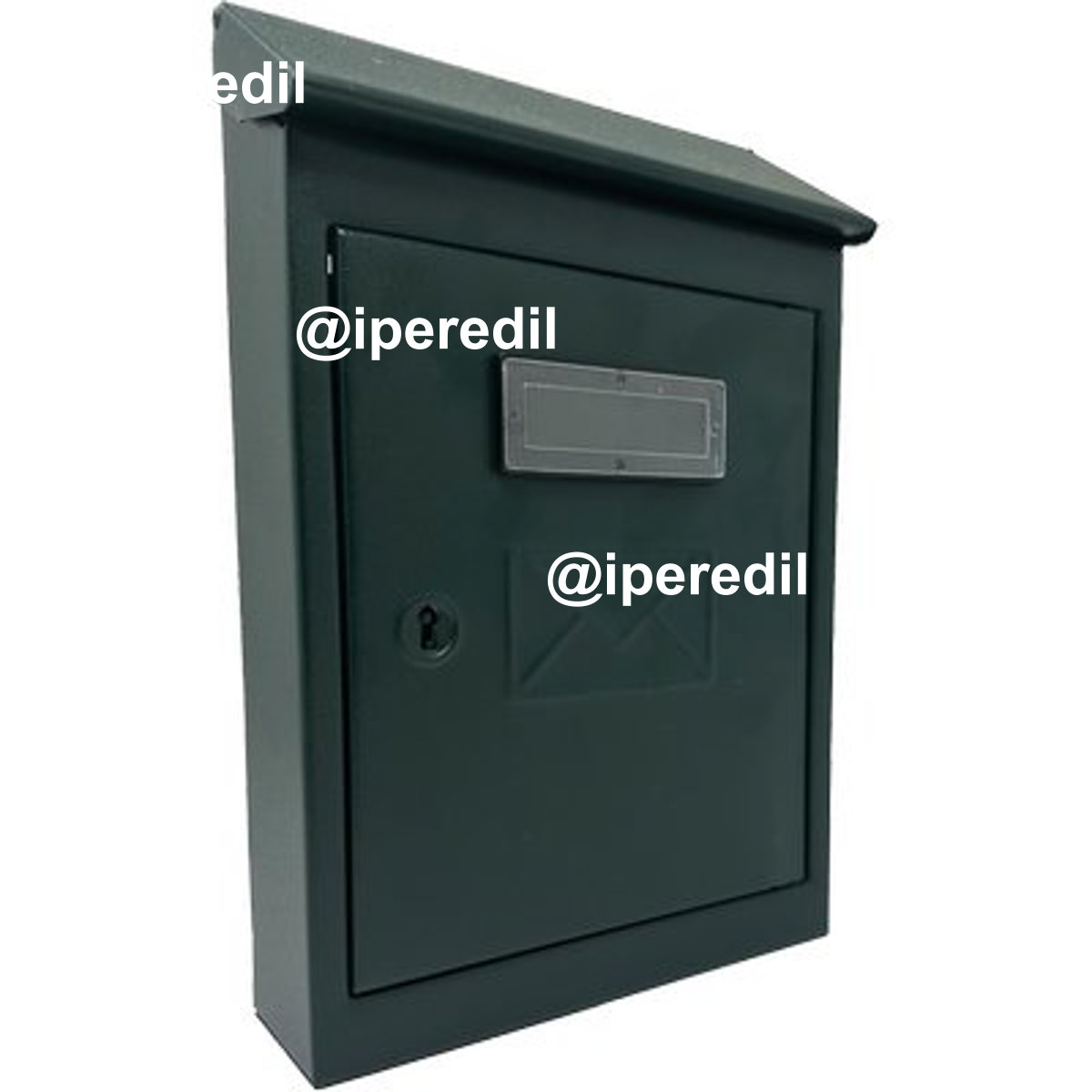 CASSETTA POSTA TRADIZIONE EGIZIA MAXI ACCIAIO VERN VERDE MM 200X60 H.MM 300