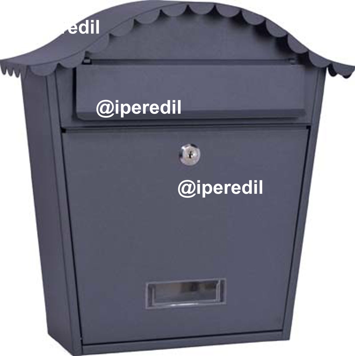 CASSETTA POSTA COUNTRY EFFE ACCIAIO VERN ANTRACITE MM 360X135 H.MM 370