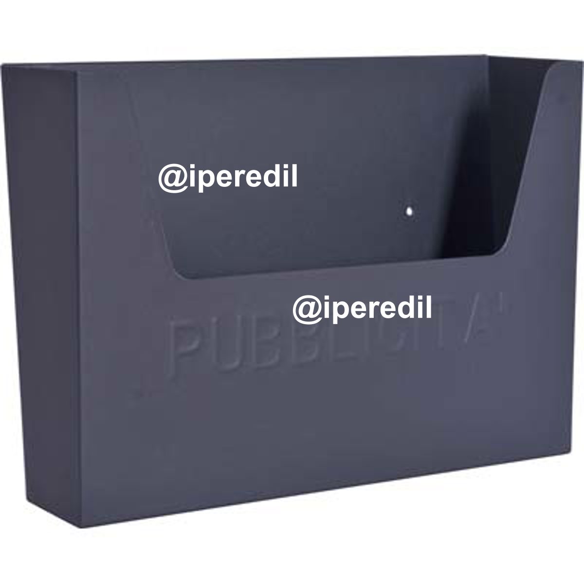 CASSETTA PORTA PUBBLICITA EFFE ACCIAIO VERN ANTRACITE MM 355X100 H.MM 290