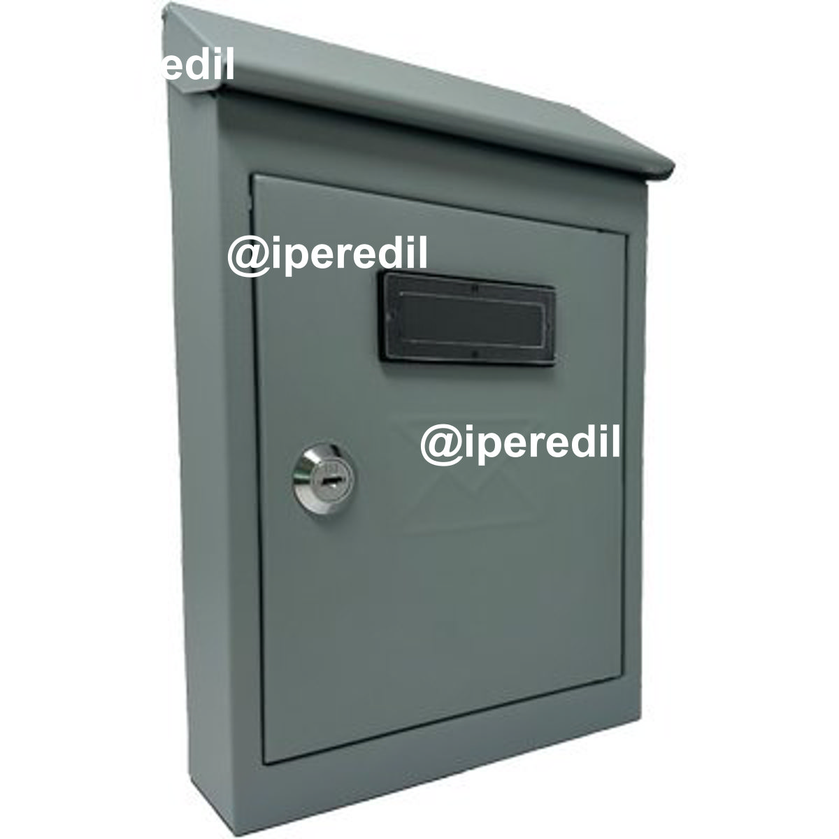 CASSETTA POSTA TRADIZIONE + CILINDRO MINI ACCIAIO VERN GRIGIO 175X50 H 260