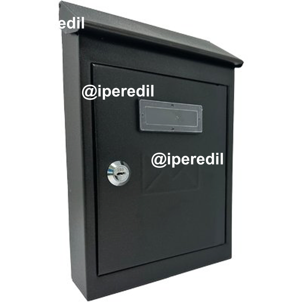 CASSETTA POSTA TRADIZIONE + CILINDRO MINI ACCIAIO VERN NERO 175X50 H.260