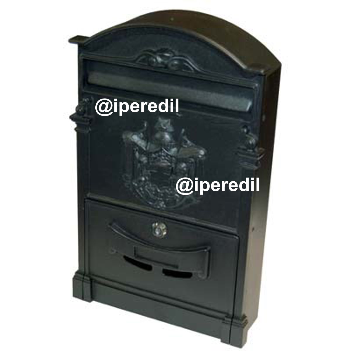 CASSETTA POSTA REGIA EFFE ALLUMINIO PRESSOFUSO NERO MM 260X90 H.MM 410