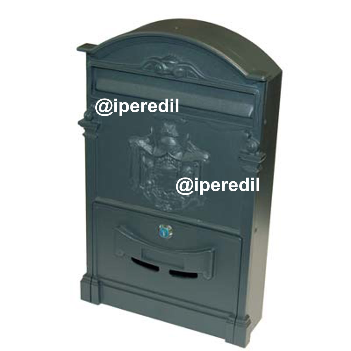 CASSETTA POSTA REGIA EFFE ALLUMINIO PRESSOFUSO GRIGIO MM 260X90 H.MM 410