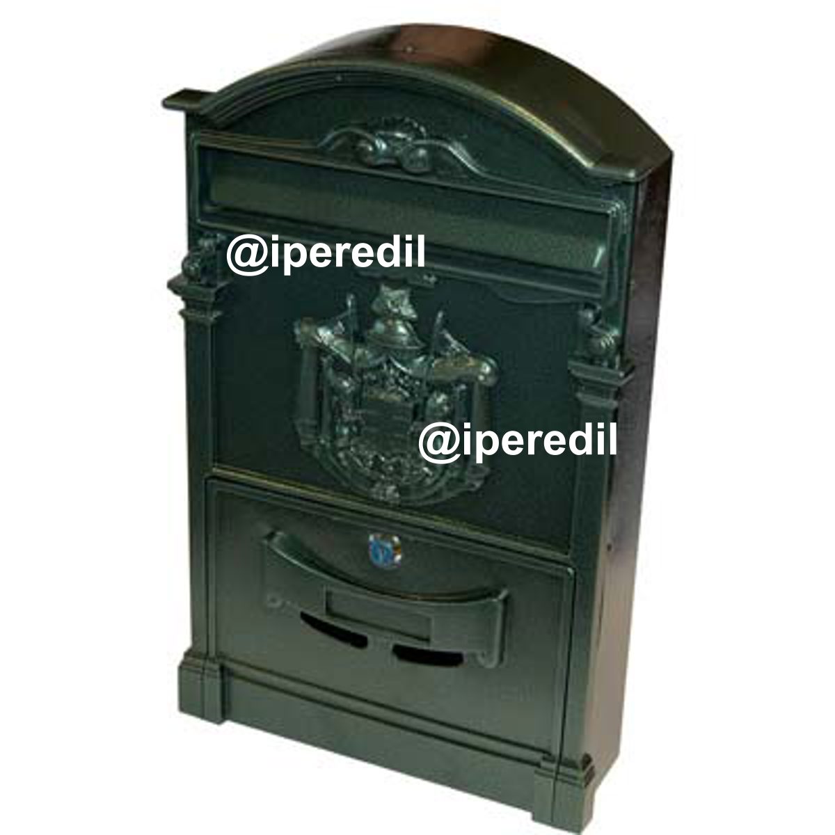 CASSETTA POSTA REGIA EFFE ALLUMINIO PRESSOFUSO VERDE MM 260X90 H.MM 410