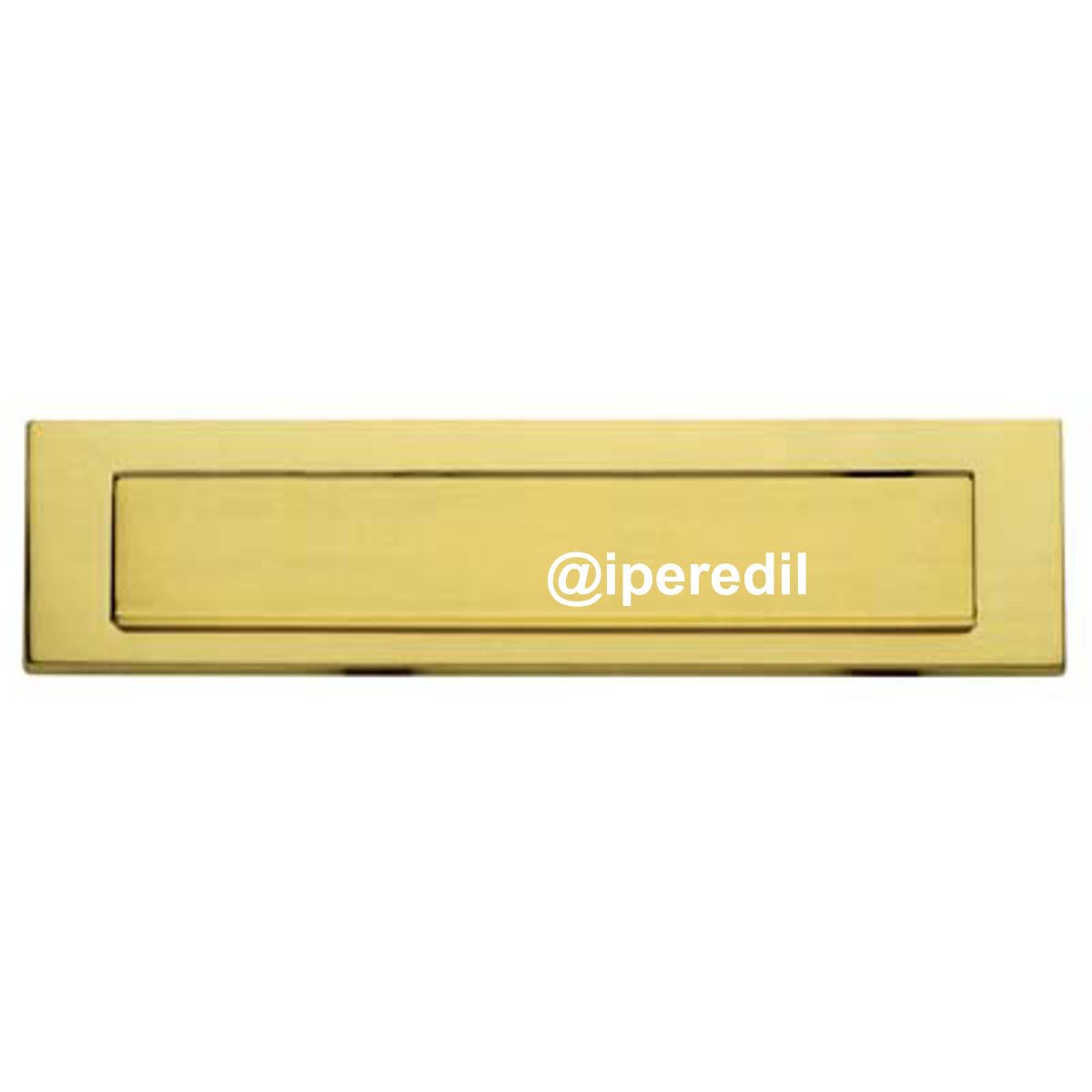BUCALETTERE POSTA DA APPLICARE COTTALI OTTONE LUCIDO MM 254X75