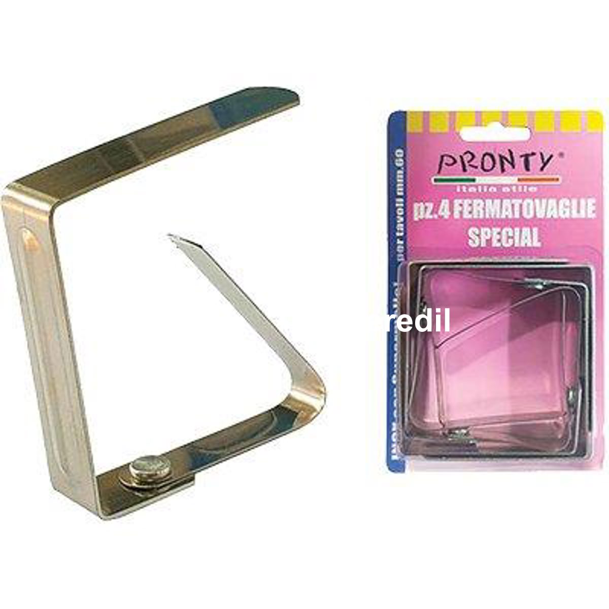 FERMATOVAGLIE A MOLLA GIGANTE PRONTY INOX CF=PZ 4