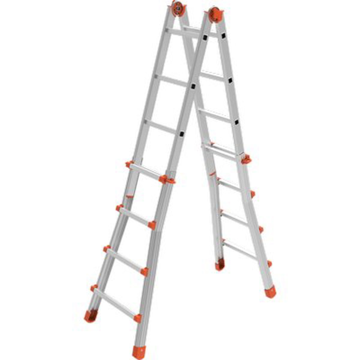 SCALA TELESCOPICA SQUADRAPIU MARCHETTI ALLUMINIO H.CM 180/630 PIOLI 6+6