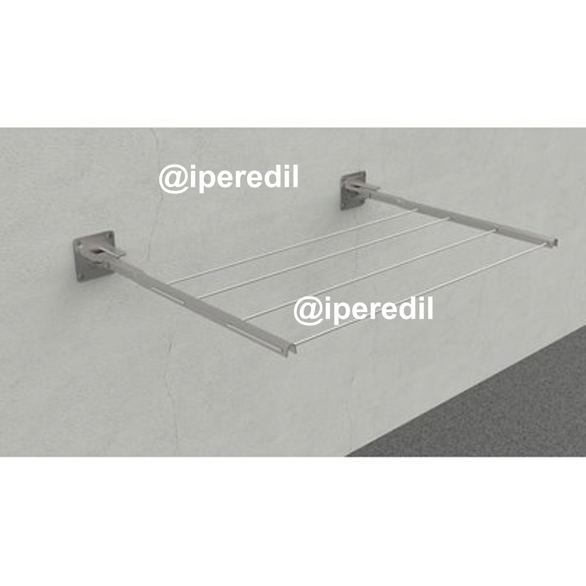 STENDINO A MURO PIEGHEVOLE 714 MINUTEX ACCIAIO ZINCATO VERNICIATO GRAFITE CM 60 CF=PZ 2