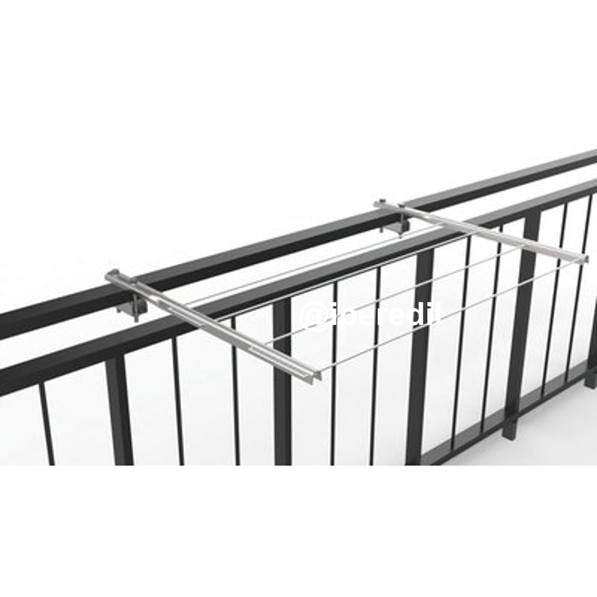 STENDINO X RINGHIERA 712 MINUTEX ACCIAIO ZINCATO VERNICIATO BIANCO CM 58 CF=PZ 2