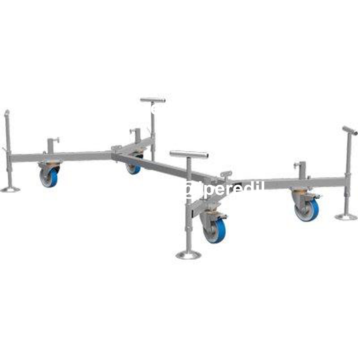 BASE TRABATTELLO GRIM EU 75 50047 MARCHETTI ACCIAIO ZINC CM 165X75 + 4 RUOTE +4 STABILIZZATORI - 02362203