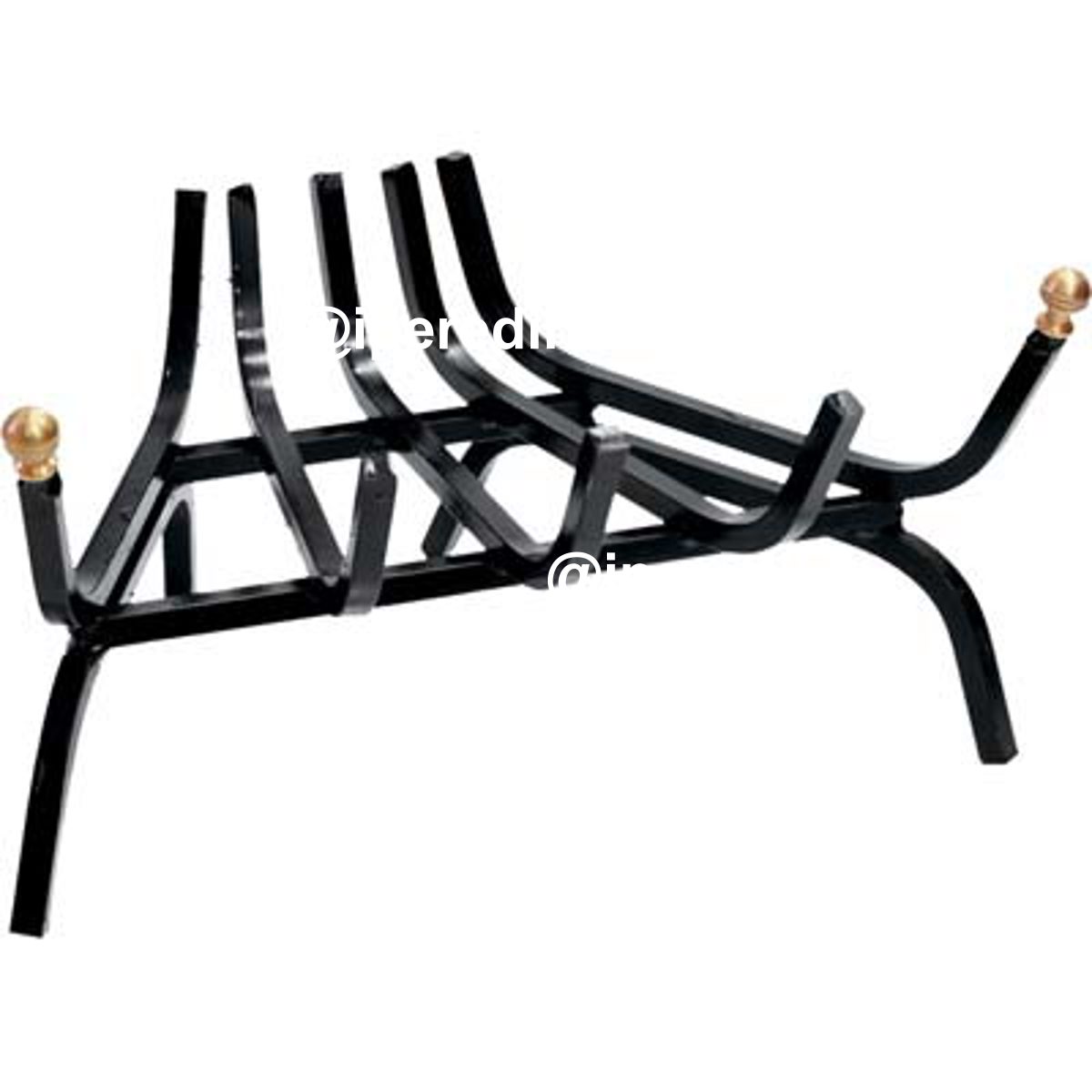 BRUCIALEGNA ANGOLARE X CAMINO FERRO BATTUTO + POMI OTTONE CM 40 - 02425304