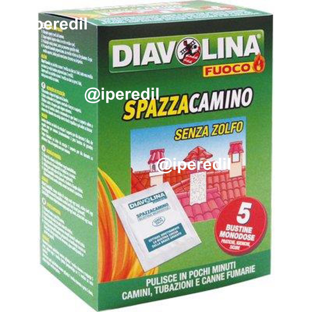 ANTIFULIGGINE SPAZZACAMINO BUSTINE DIAVOLINA FUOCO GR 50 CF=PZ 5 - 02440121