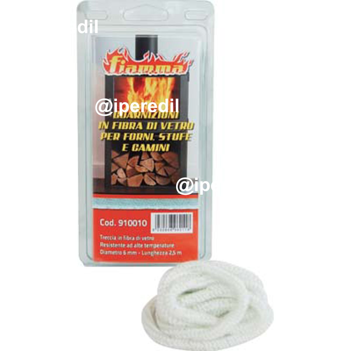 GUARNIZIONE TRECCIA X STUFA FIAMMA MM 10 MT 2,5 - 02440209