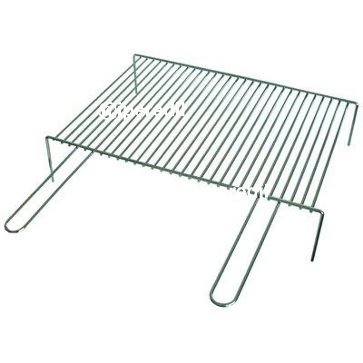 GRATICOLA BARBECUE A BARRE SINGOLA FD ACCIAIO CROMATO MANICI 2 CM 70X35 - 02441059