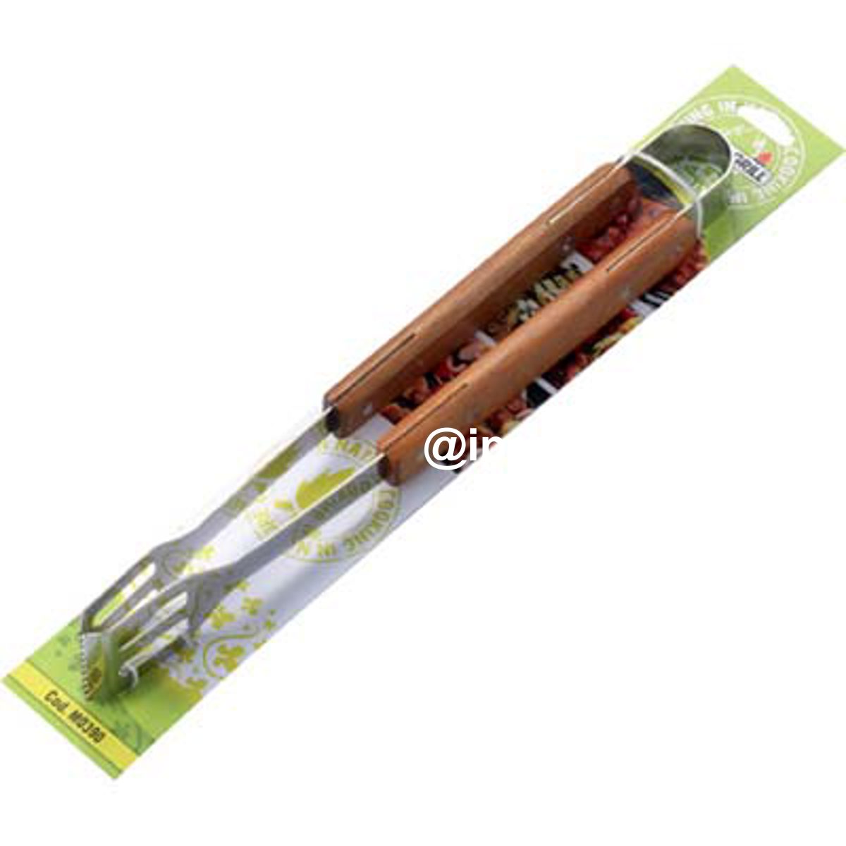 PINZA BARBECUE M0390 OMPAGRILL INOX/LEGNO CM 39