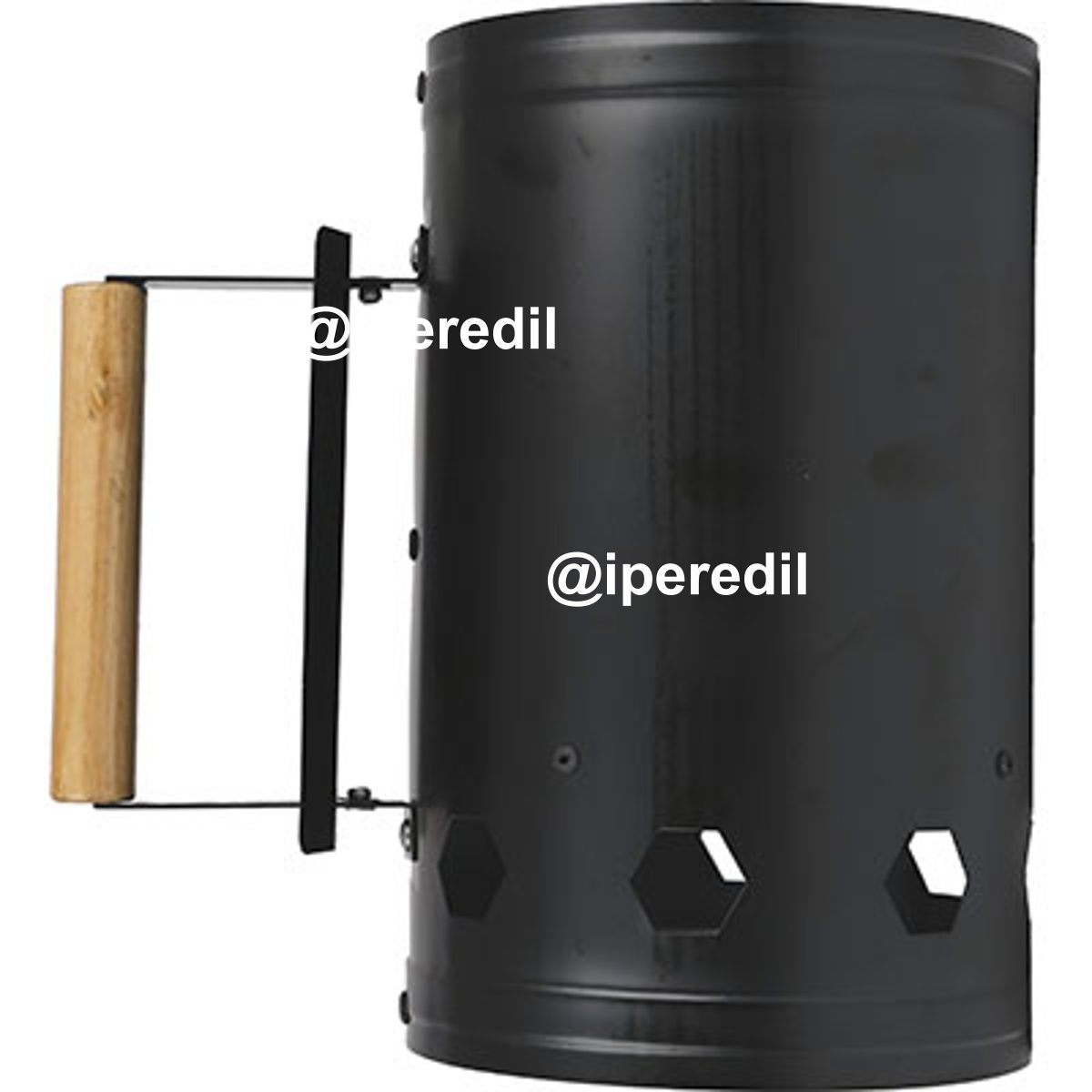 CIMINIERA ACCENDI CARBONELLA DOMUS ACCIAIO VERNICIATO/LEGNO CM 16 H.CM 27,3