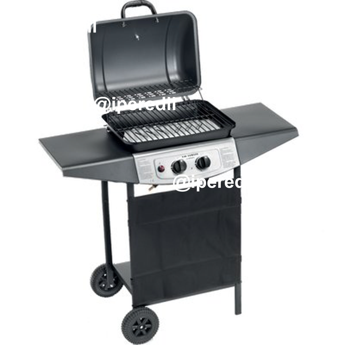 BARBECUE GAS DOUBLE COOKING SYSTEM 2 OMPAGRILL FUOCHI 2 CM 98X43 H.CM 100 + ROCCIA LAVICA