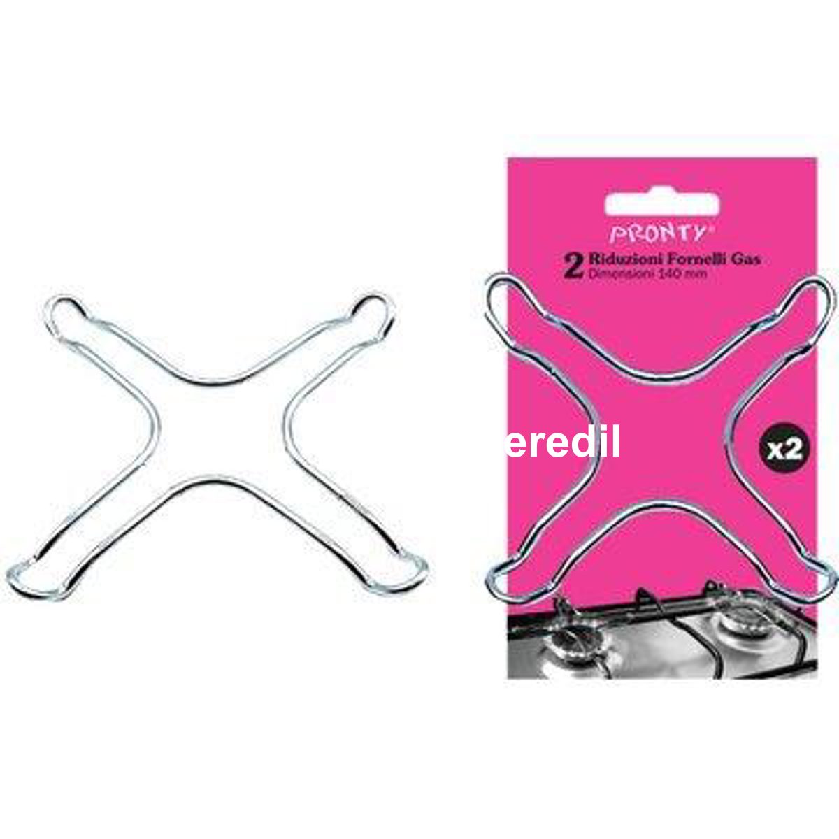RIDUTTORE X FORNELLO GAS PRONTY ACCIAIO CROMATO CF=PZ 2