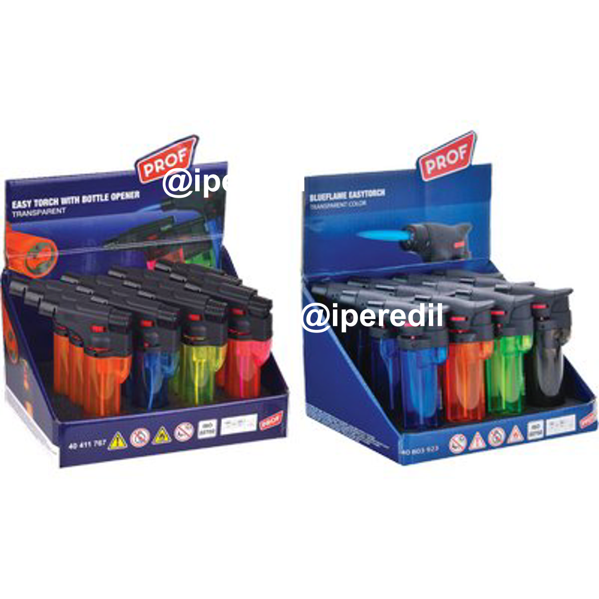 ACCENDINO RICARICABILE GASTORCH PIEZO ANTIVENTO COLORI MIX