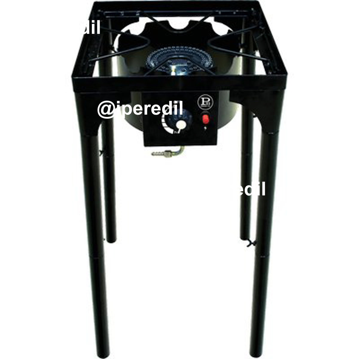 FORNELLONE QUADRO PIEZO BRUCIATORE GHISA PROJECT TUBOLARE PIATTO VERN CM 40X40 H.CM 78
