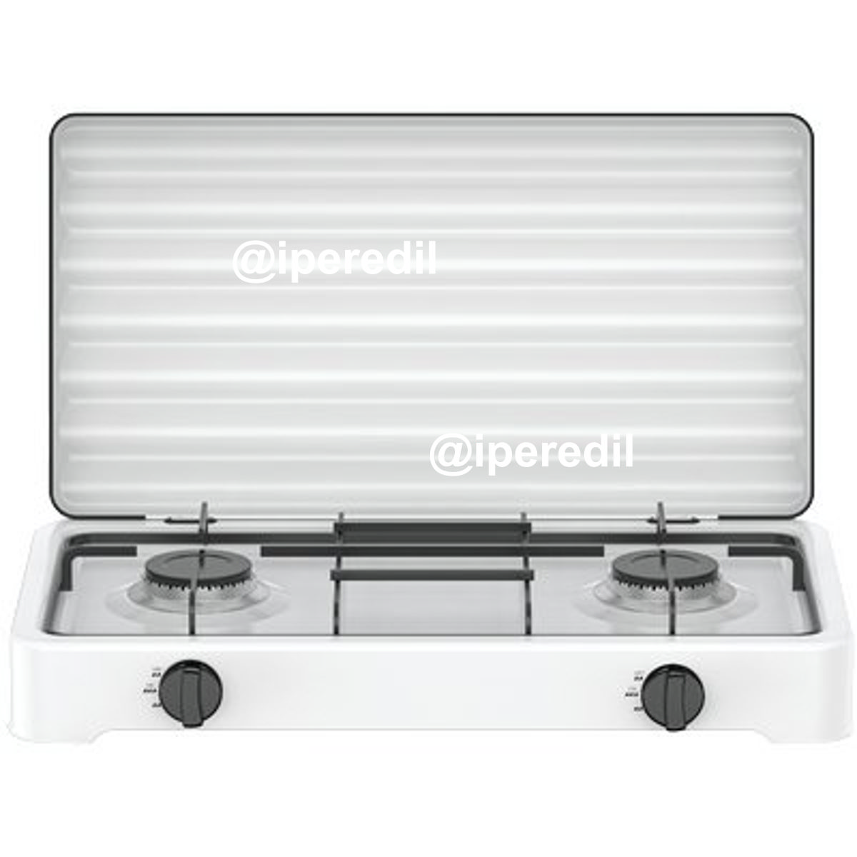 FORNELLO GAS FLAME 2 DOMUS ACCIAIO VERNICIATO BRUCIATORE 2 KW 4,4